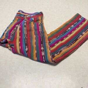 2004 Junya Watanabe Pants Comme des Garçons Striped Navajo Drop Crotch Pants Med